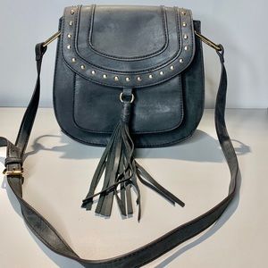 Franco Sarto grey shoulderbag suede purse